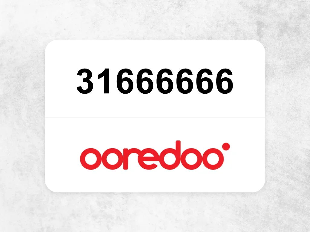Ooredoo Mobile Phone 31666666