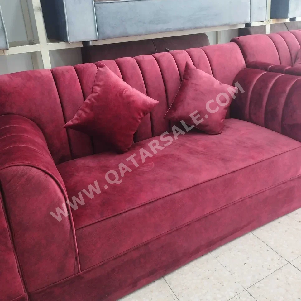 Sofas, Couches & Chairs Lifestyle Sofa Set - Cotton / Cotton Blend - Red