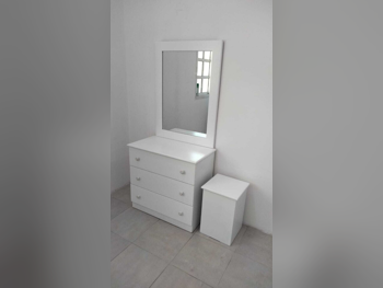 Wardrobes & Dressers - Cortigiani  - Dressing Table, Mirror, Chair & 2 Shelving Units  - White