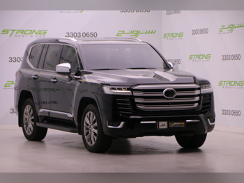 تويوتا لاند كروزر في اكس ار توين توربو 2023 اوتوماتيك 72,000 كم 6 سلندر دفع رباعي اس يو في أسود تحت الضمان