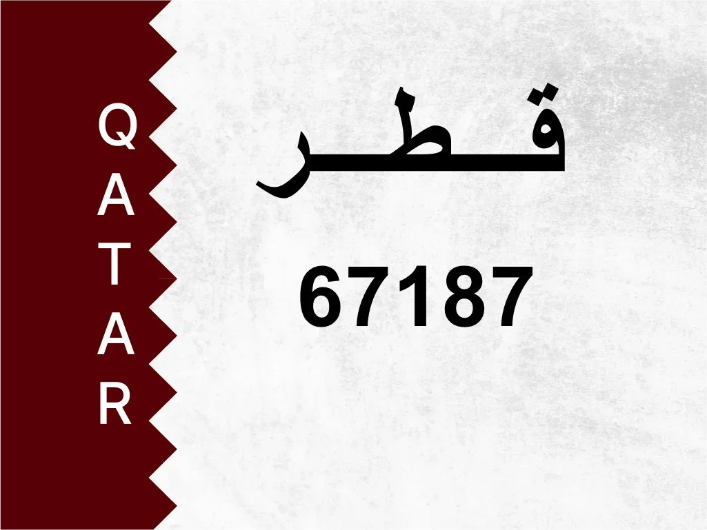 Private Plate  67187  Special Number