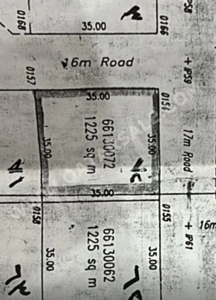 Lands For Sale in Doha - West Bay -Area Size 1,225 Square Meter