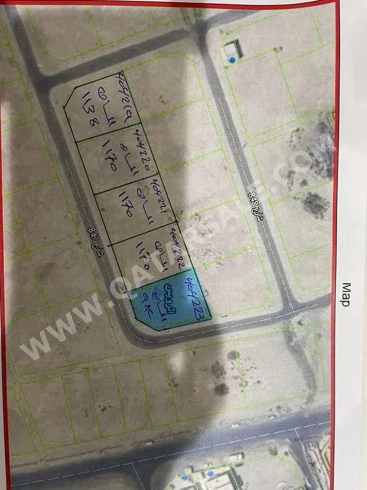Lands For Sale in Al Shamal  - Al Ruwais  -Area Size 1,138 Square Meter