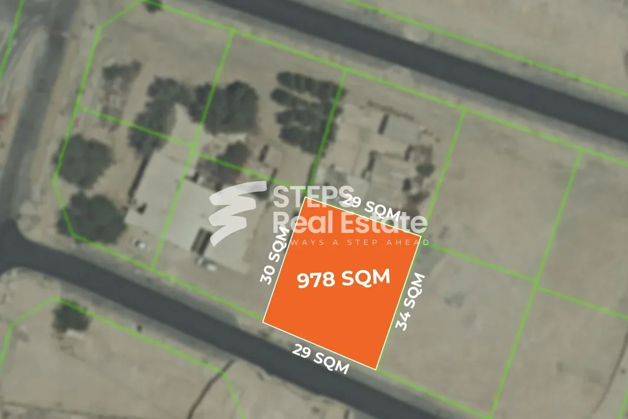 Lands For Sale in Al Rayyan  - Muaither  -Area Size 978 Square Meter