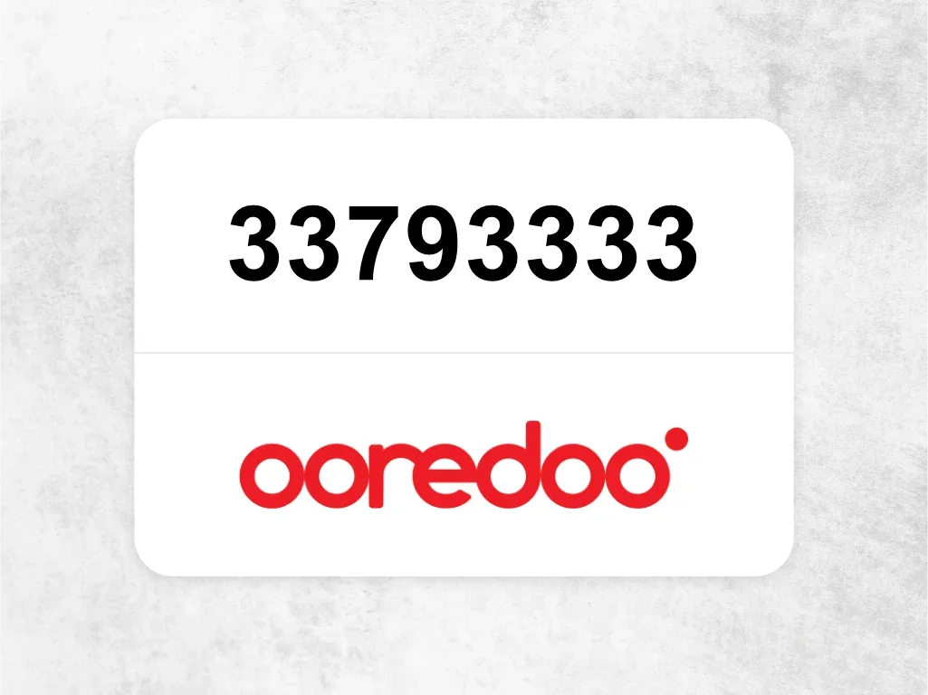 Ooredoo Mobile Phone 33793333