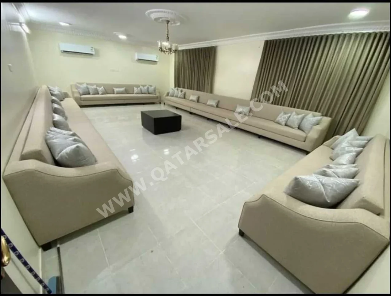 Sofas, Couches & Chairs Sofa Set  - Cotton / Cotton Blend  - Beige