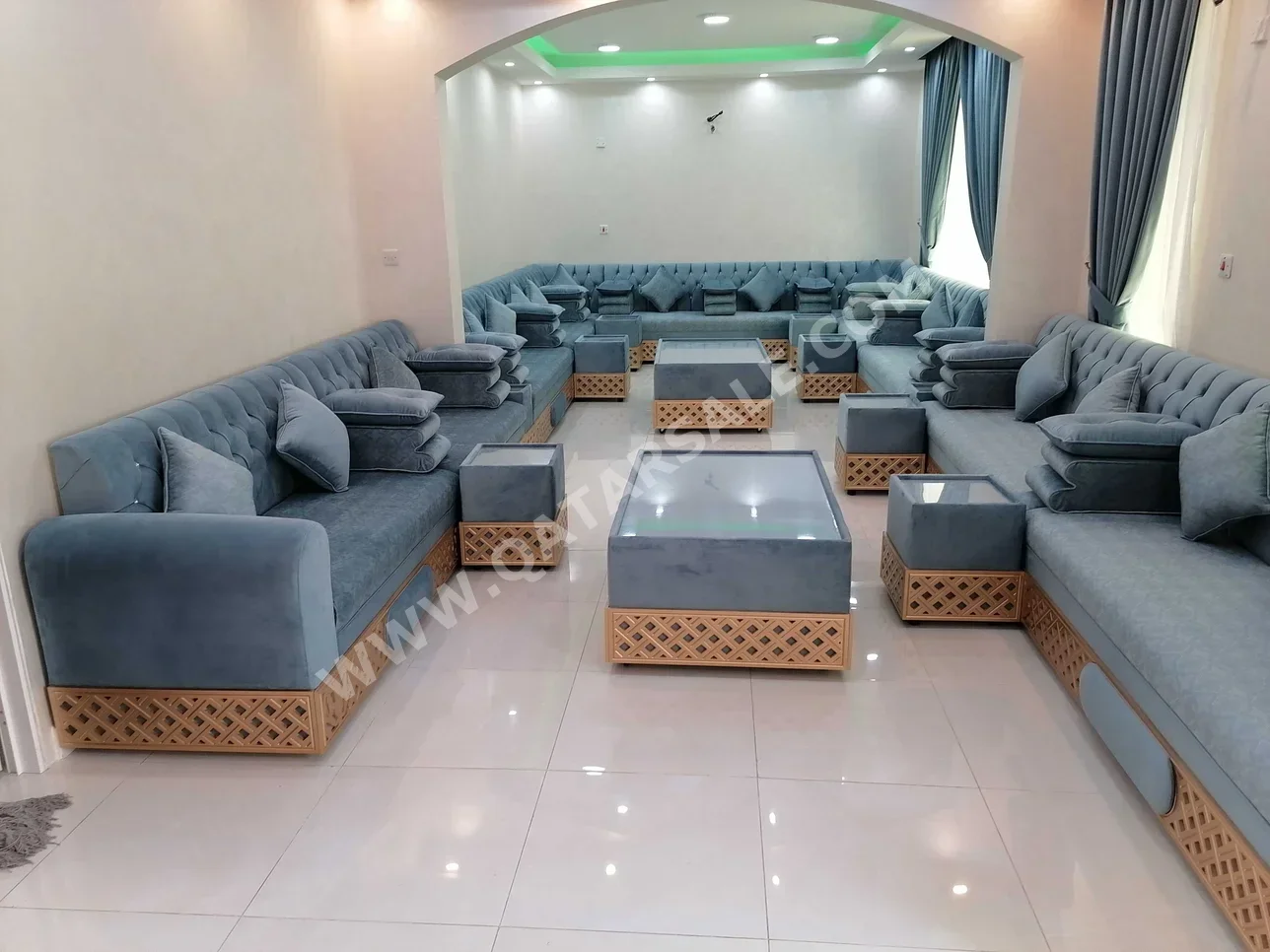 Sofas, Couches & Chairs Corner Sofas  - Velvet  - Turquoise