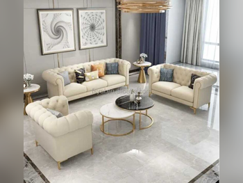 Sofas, Couches & Chairs Sofa Set  - Velvet  - Beige