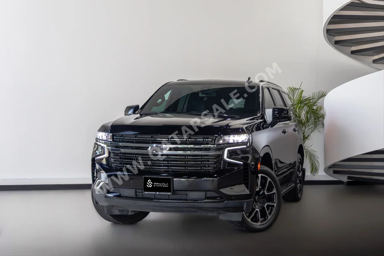 شفروليه تاهو ار اس تي 2022 اوتوماتيك 44,700 كم 8 سلندر دفع رباعي اس يو في أسود تحت الضمان