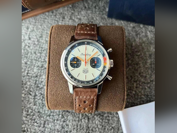 ساعات - بريتلينغ  - ساعات ميكانيكية  - أبيض  - ساعات رجالي