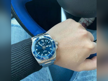 ساعات - لونجينس  - ساعات ميكانيكية  - أزرق  - ساعات رجالي