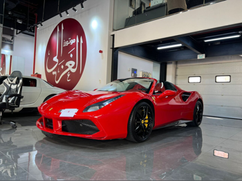 Ferrari  488  Spider  2017  Automatic  29,000 Km  8 Cylinder  Rear Wheel Drive (RWD)  Coupe / Sport  Red