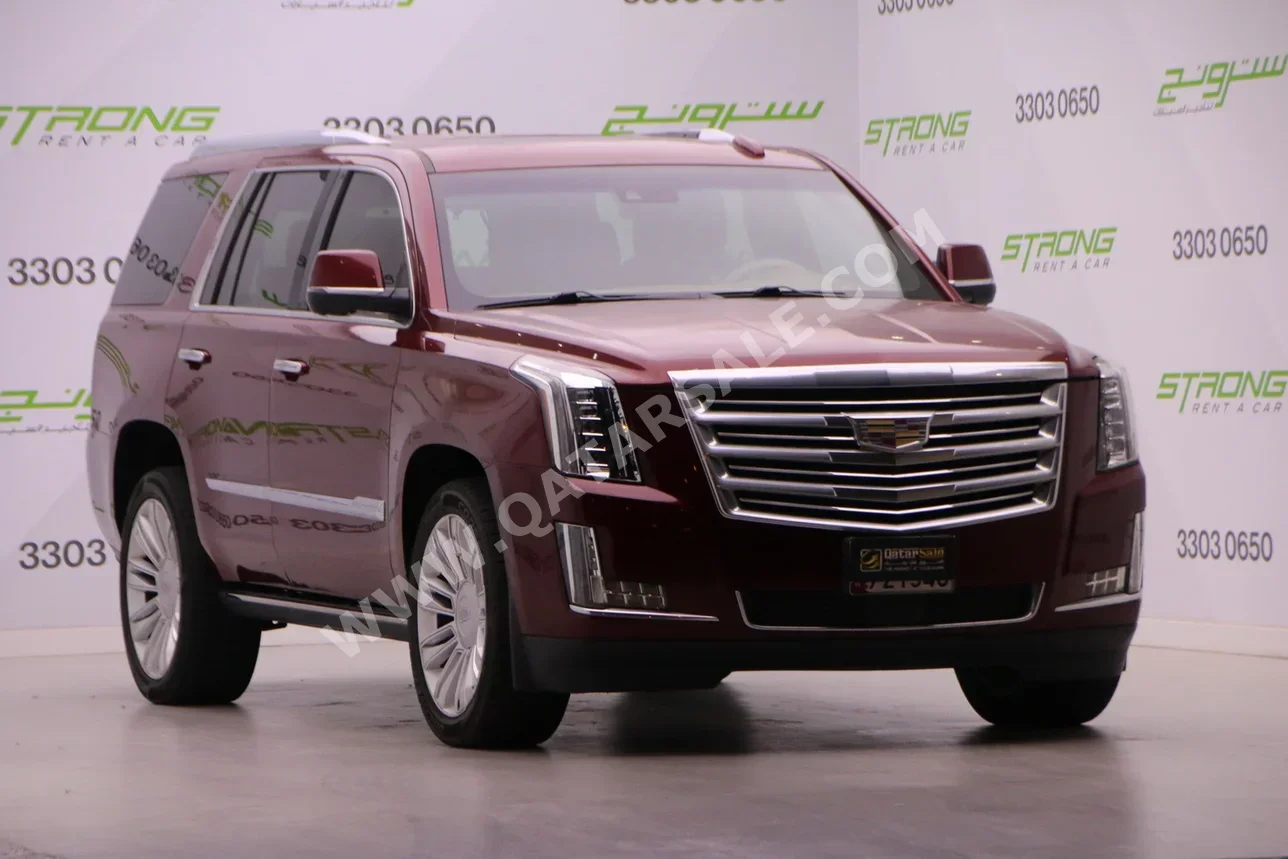 كاديلاك اسكيليد بلاتينيوم 2018 اوتوماتيك 88,000 كم 8 سلندر دفع رباعي اس يو في عنابي