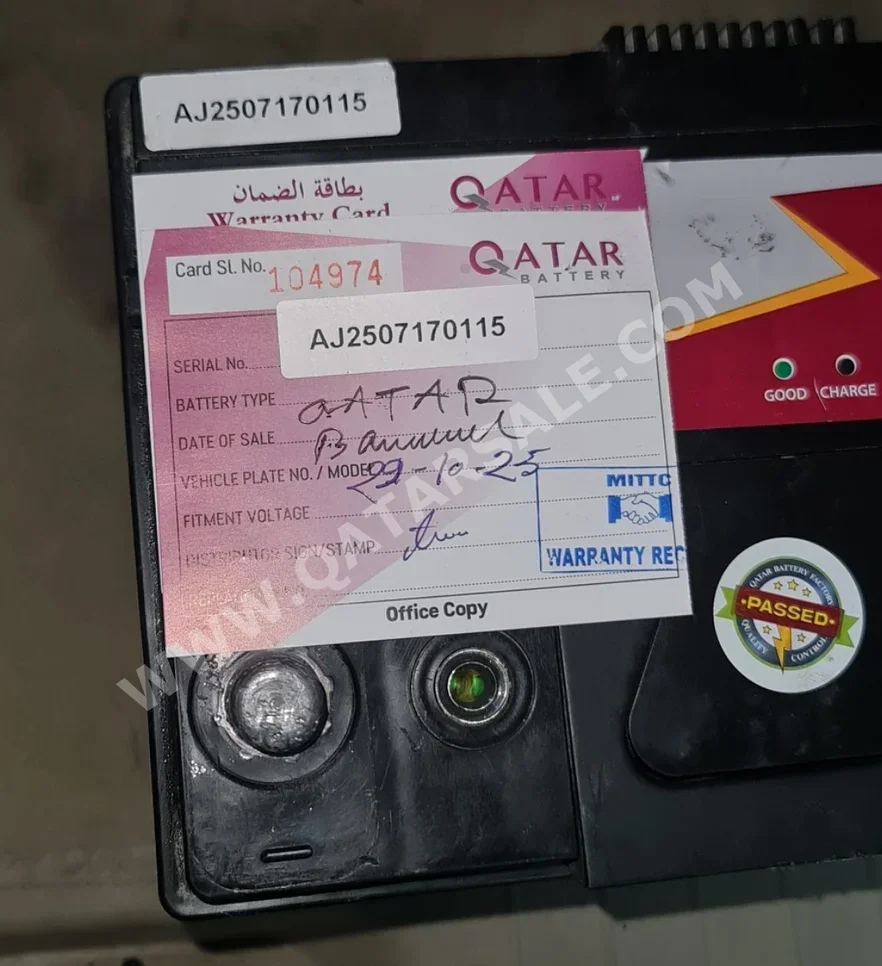 Car Batteries Conventional Battery  12 Volt  70 AH  Warranty