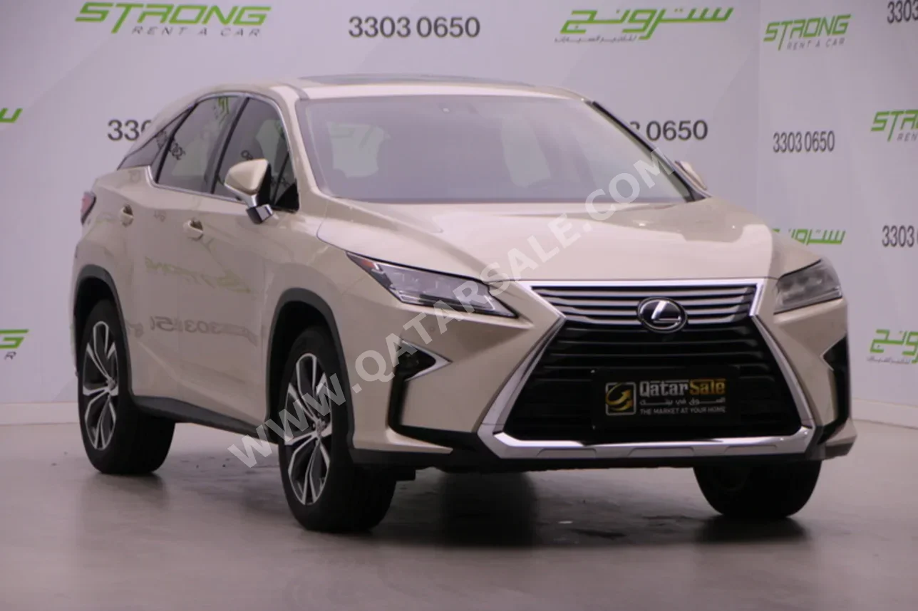 لكزس  ار اكس  350  2017  اوتوماتيك  66,000 كم  6 سلندر  دفع رباعي  اس يو في  ذهبي