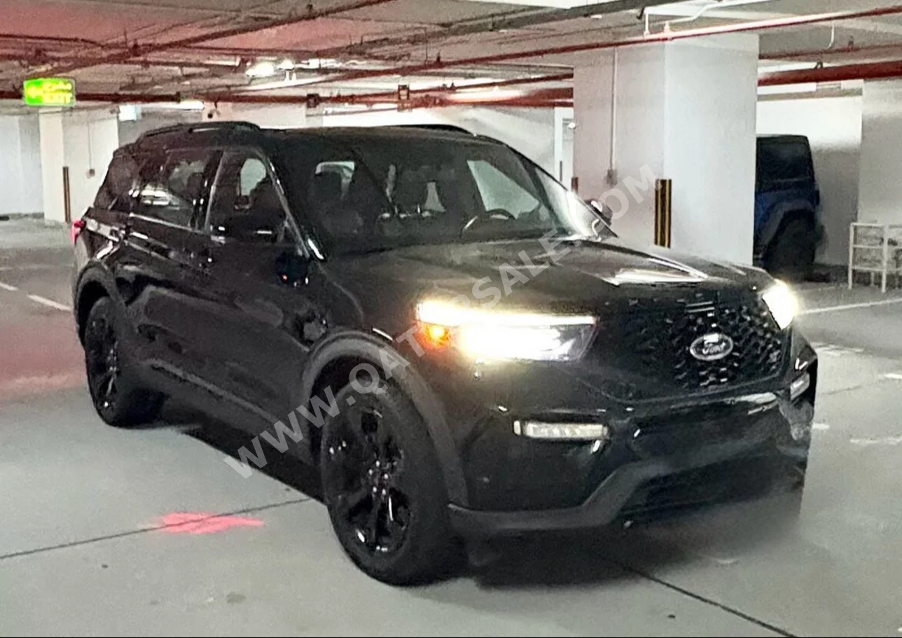 فورد اكسبلورر اس تي 2022 اوتوماتيك 25,500 كم 4 سلندر دفع رباعي اس يو في أسود تحت الضمان