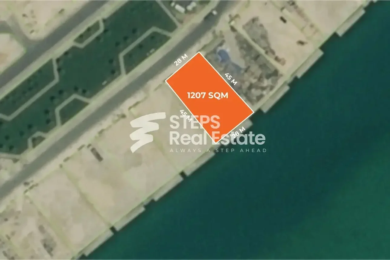 Lands For Sale in Doha - The Pearl -Area Size 1,207 Square Meter