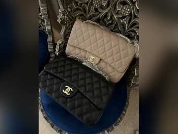 شنطة يد - شانيل - أسود - جلد صناعي - نسائي