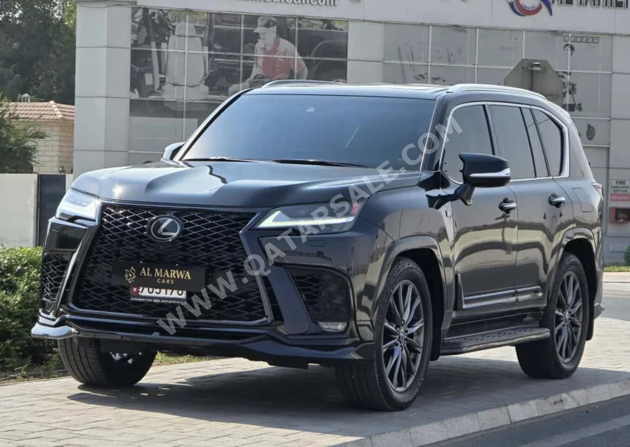 لكزس ال اكس 600 اف سبورت 2024 اوتوماتيك 63,000 كم 6 سلندر دفع رباعي اس يو في أسود تحت الضمان