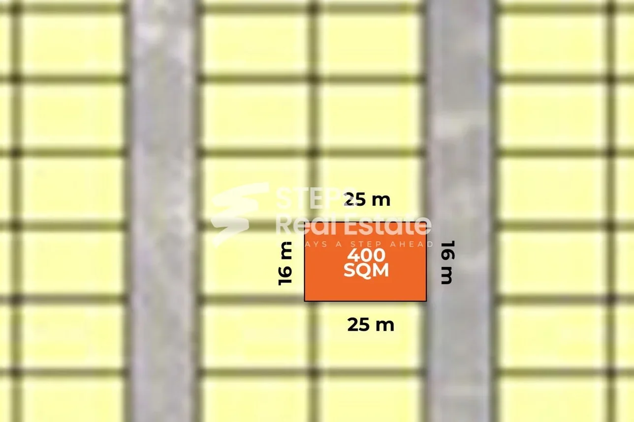 Lands For Sale in Lusail -Area Size 400 Square Meter