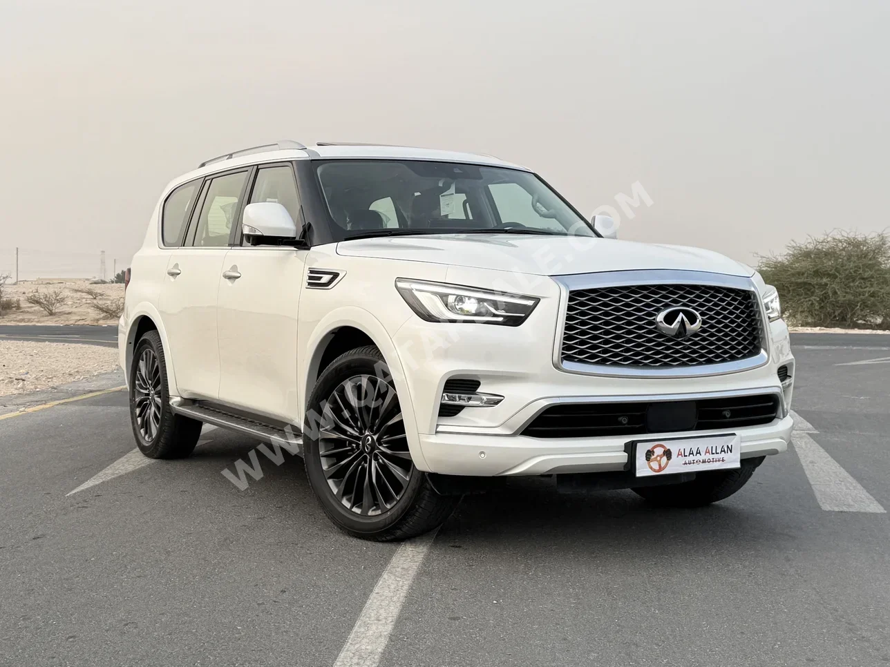 انفنيتي كيو اكس 80 2024 اوتوماتيك 0 كم 8 سلندر دفع رباعي اس يو في أبيض تحت الضمان