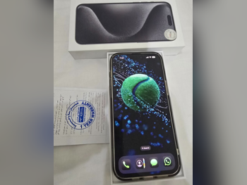 هواتف نقالة ابل  - ايفون 15  - برو ماكس  - تيتانيوم أسود  - 1 تيرابايت  - تحت الضمان