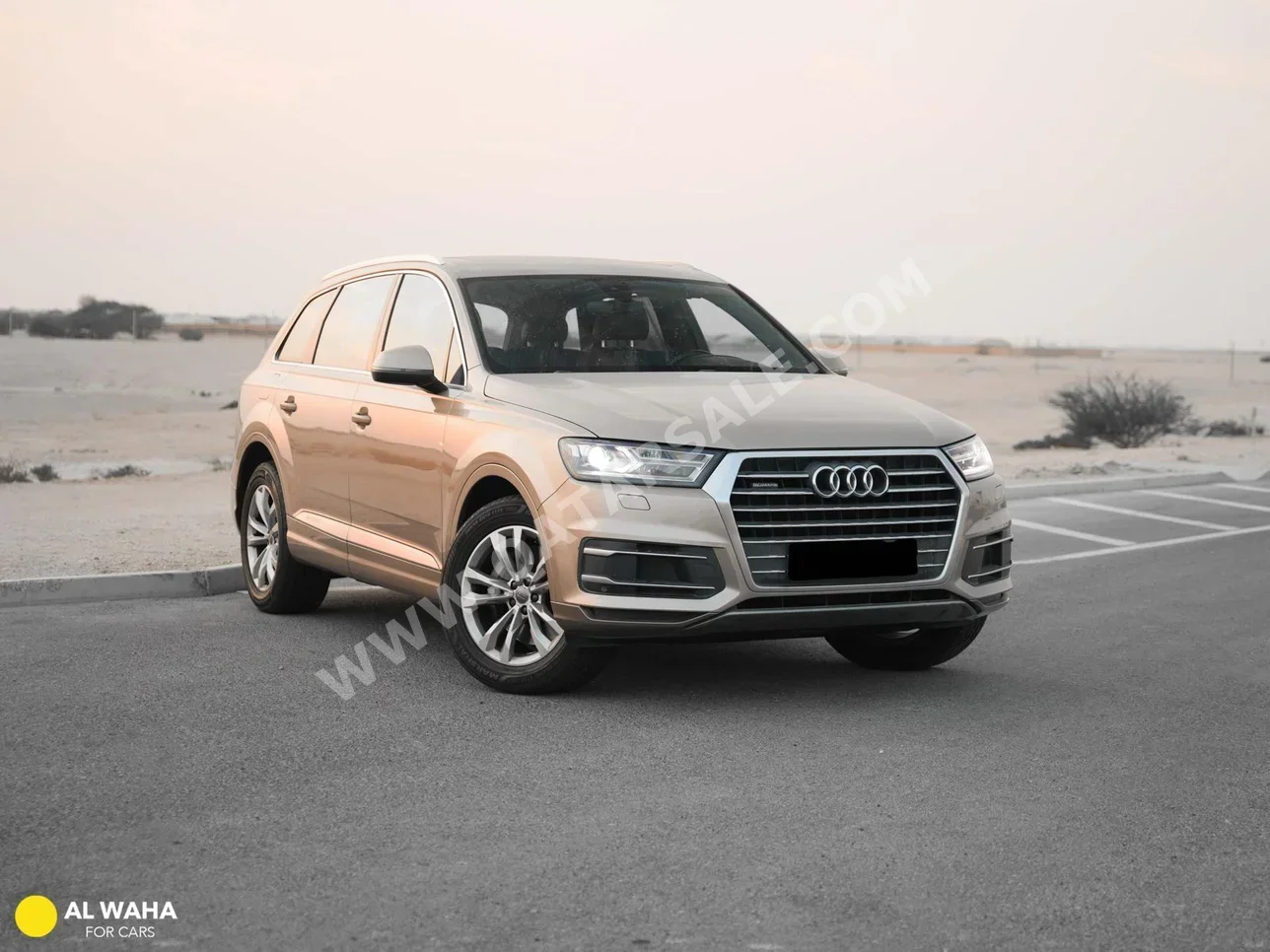Audi  Q7  2018  Automatic  143,793 Km  6 Cylinder  Four Wheel Drive (4WD)  SUV  Gold