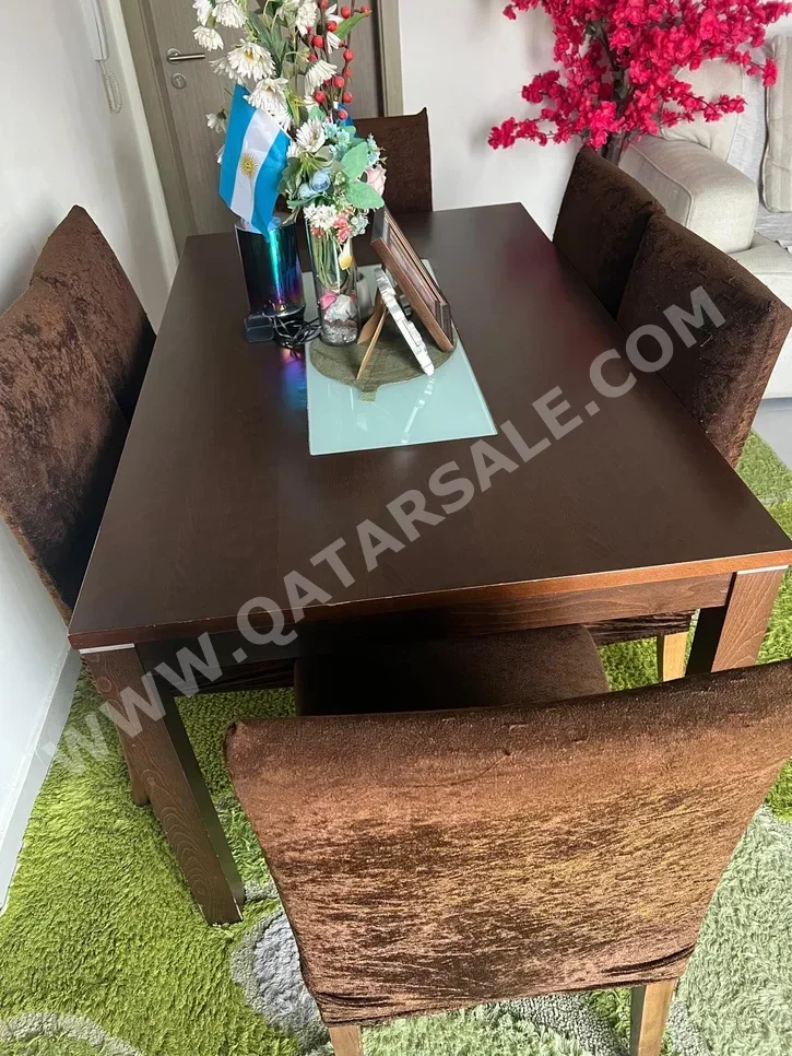 Dining Table with Chairs  - Brown