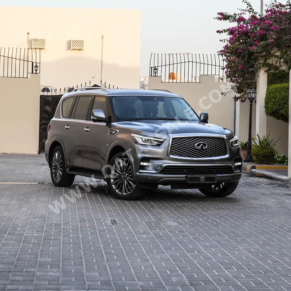 انفنيتي  كيو اكس  80  2018  اوتوماتيك  98,000 كم  8 سلندر  دفع رباعي  اس يو في  رمادي  تحت الضمان