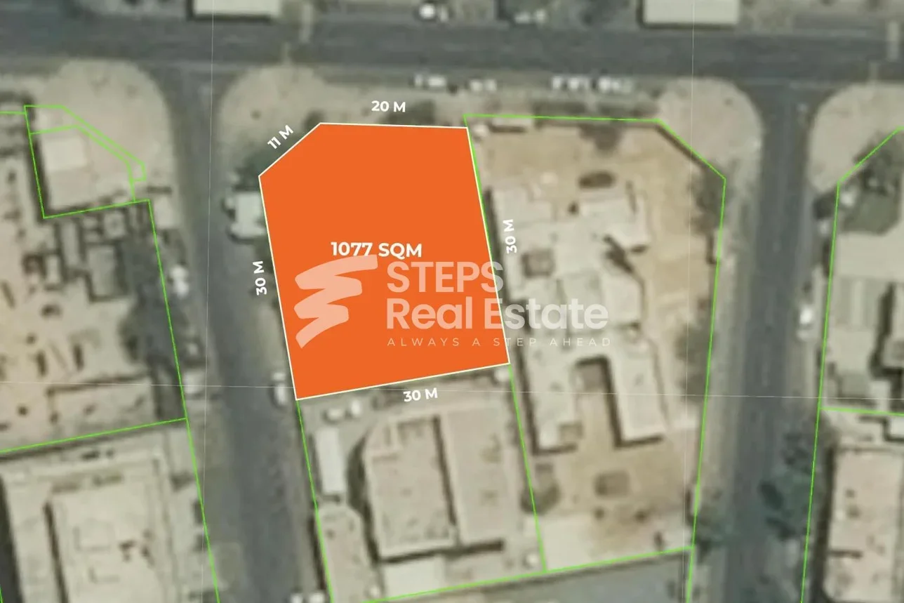 اراضي للبيع في الوكرة  - الوكرة  -المساحة 1,077 متر مربع