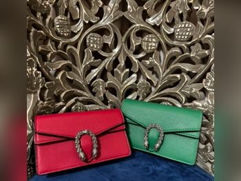 شنطة يد  - غوتشي  - أخضر  - جلد صناعي  - نسائي