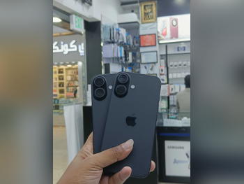 هواتف نقالة ابل  - ايفون 16  - تيتانيوم أسود  - 128 جيجابايت  - تحت الضمان