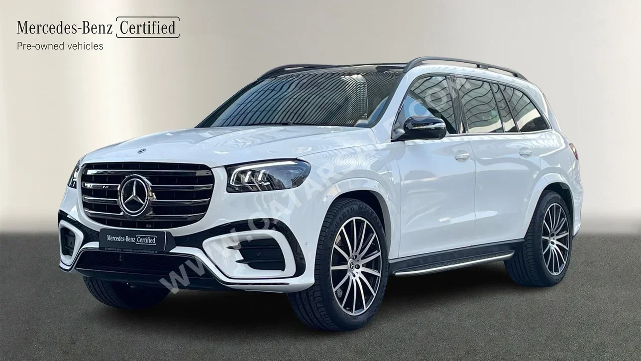 مرسيدس - بنز جي ال اس 450 2024 اوتوماتيك 10,500 كم 6 سلندر دفع رباعي اس يو في أبيض تحت الضمان