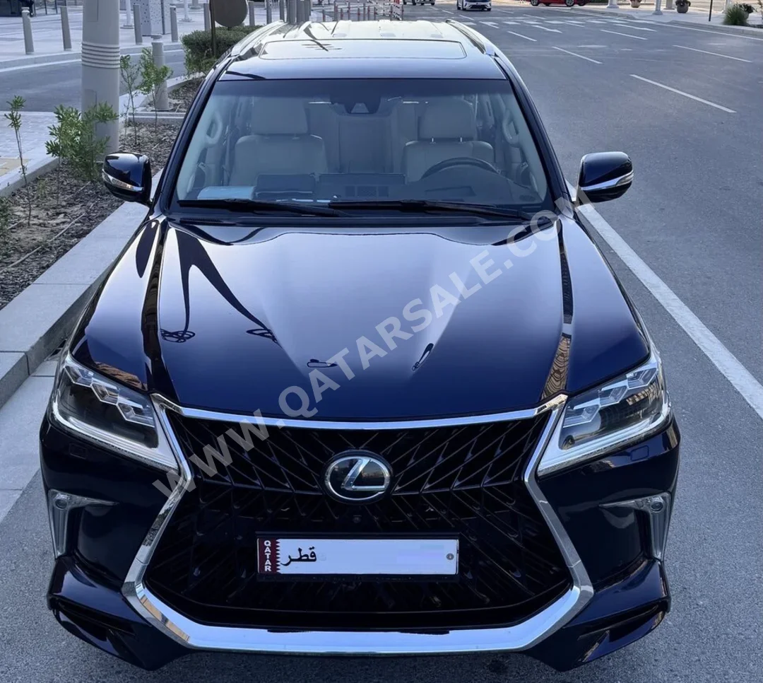 لكزس ال اكس 570 2016 اوتوماتيك 148,000 كم 8 سلندر دفع رباعي اس يو في أزرق غامق