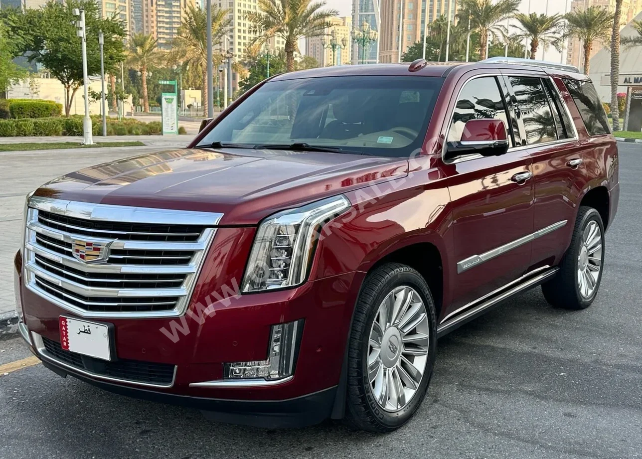 Cadillac  Escalade  Platinum  2018  Automatic  88,000 Km  8 Cylinder  Four Wheel Drive (4WD)  SUV  Maroon