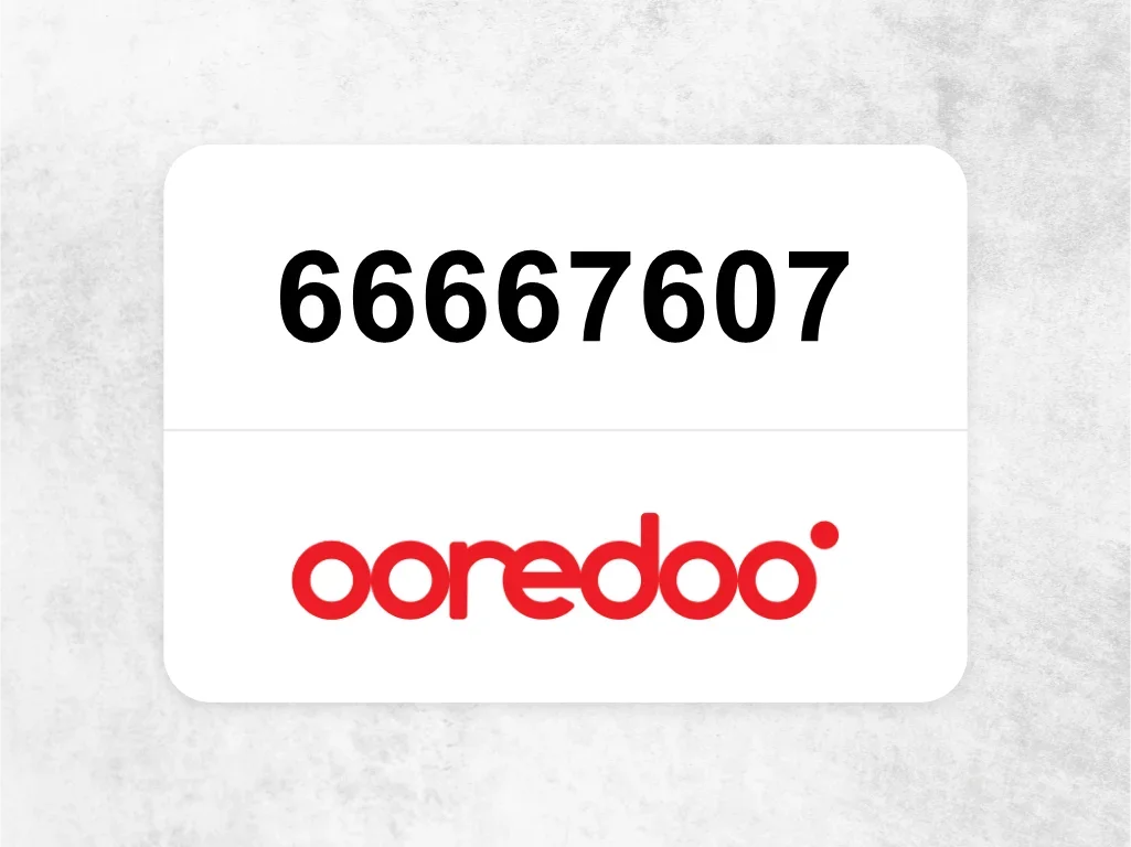 جوال اوريدو  66667607