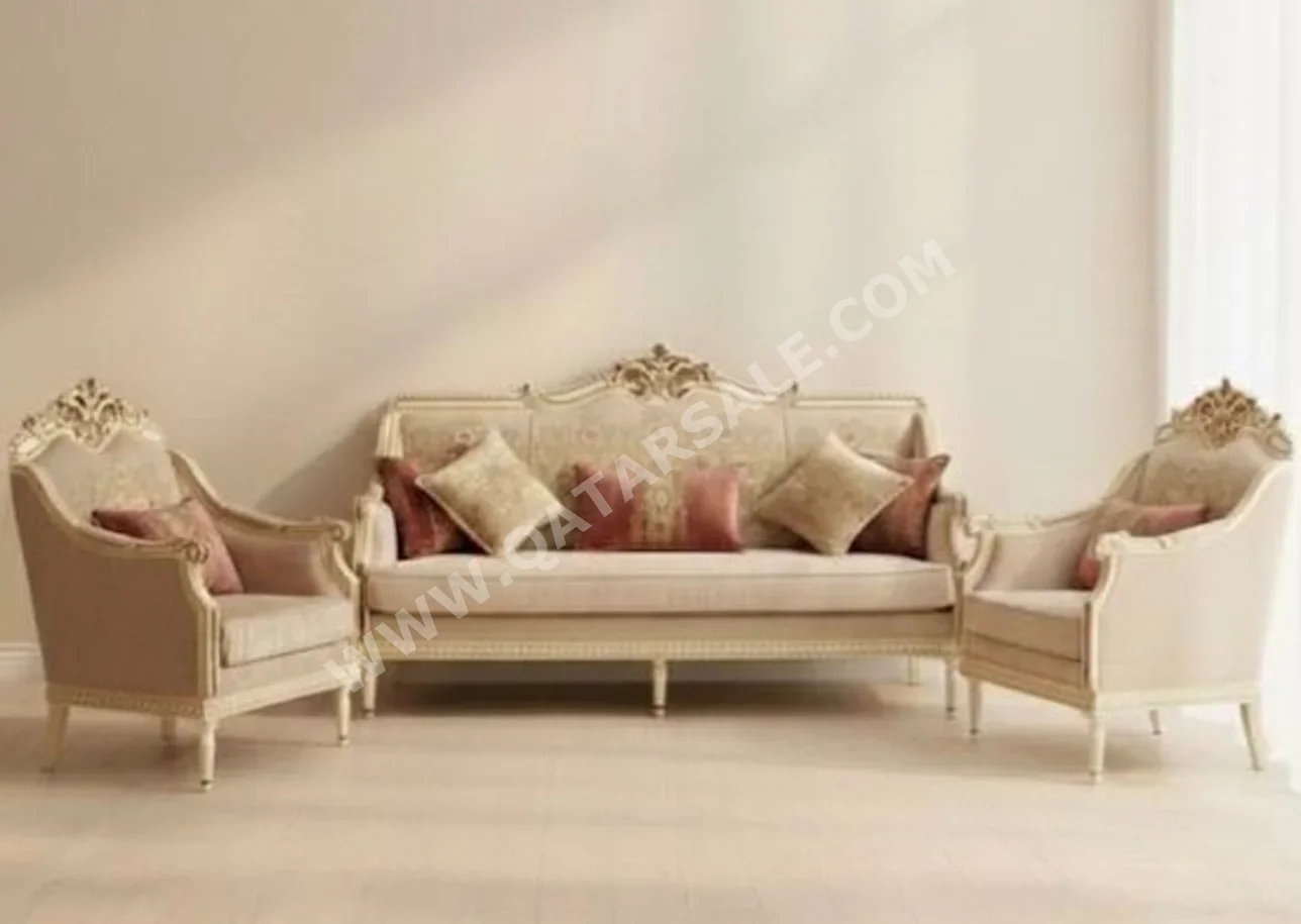 Sofas, Couches & Chairs Sofa Set  - Velvet  - Sepia & Gold