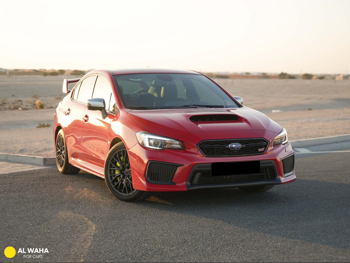 سوبارو دبليو ار اكس اس تي اي 2019 عادي 27,000 كم 4 سلندر دفع خلفي سيدان أحمر