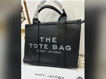 Tote Bag - Black - Faux Leather - For Women