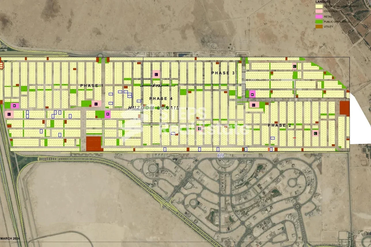اراضي للبيع في لوسيل -المساحة 400 متر مربع