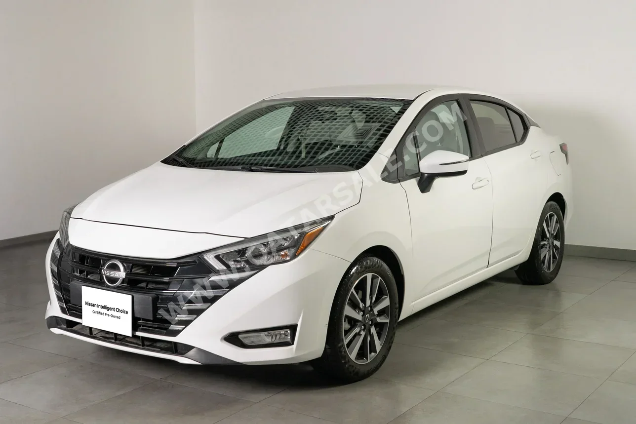 نيسان صني 2024 اوتوماتيك 35,164 كم 4 سلندر سحب امامي سيدان أبيض تحت الضمان
