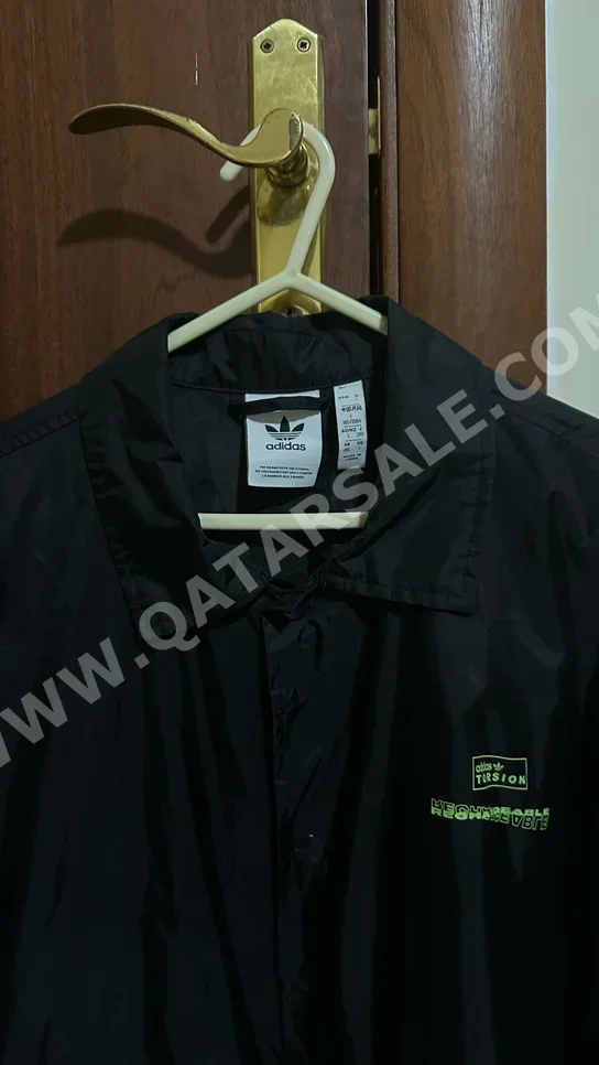 Men Clothes Cotton /  Jackets  Black / Size: 40