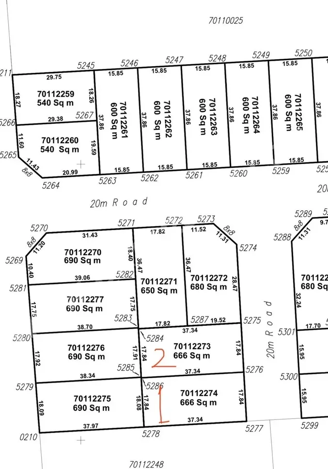 Lands For Sale in Al Daayen  - Al Sakhama  -Area Size 666 Square Meter