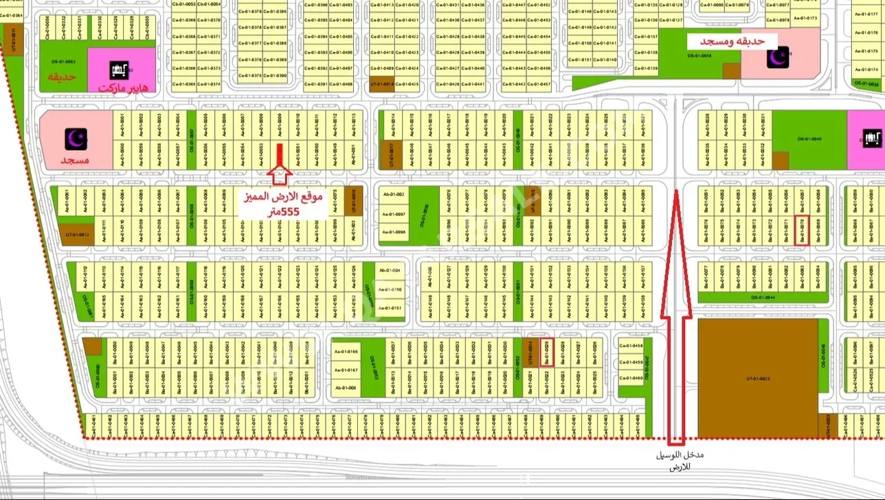 Lands For Sale in Lusail - North Residential Villa -Area Size 555 Square Meter