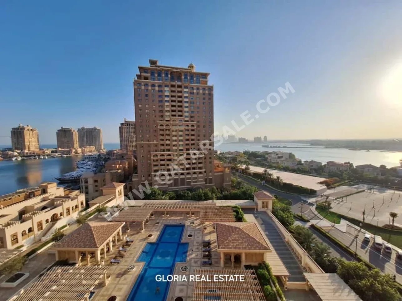 2 غرف نوم شقة للبيع في الدوحة - اللؤلؤة نصف مفروشة