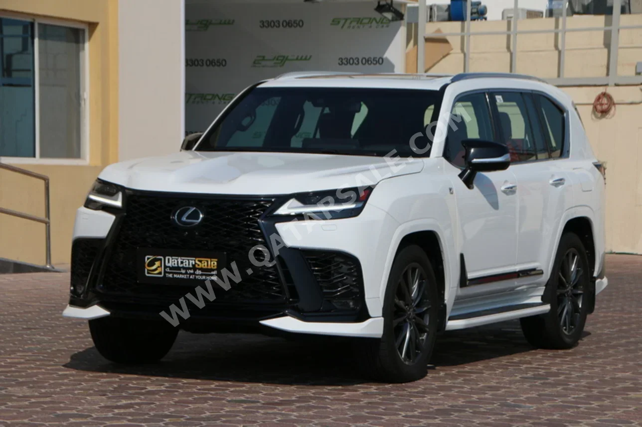 Lexus  LX  600 F Sport  2022  Automatic  108,000 Km  6 Cylinder  Four Wheel Drive (4WD)  SUV  White  With Warranty