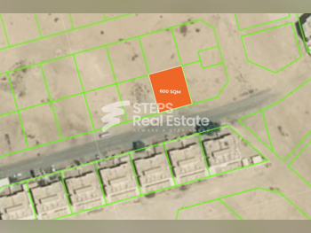 اراضي للبيع في الوكرة  - الوكير  -المساحة 600 متر مربع