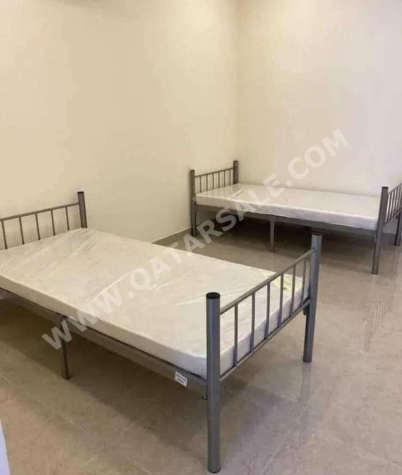 Beds - Lifestyle  - Single  - Gray  - Mattress Included
