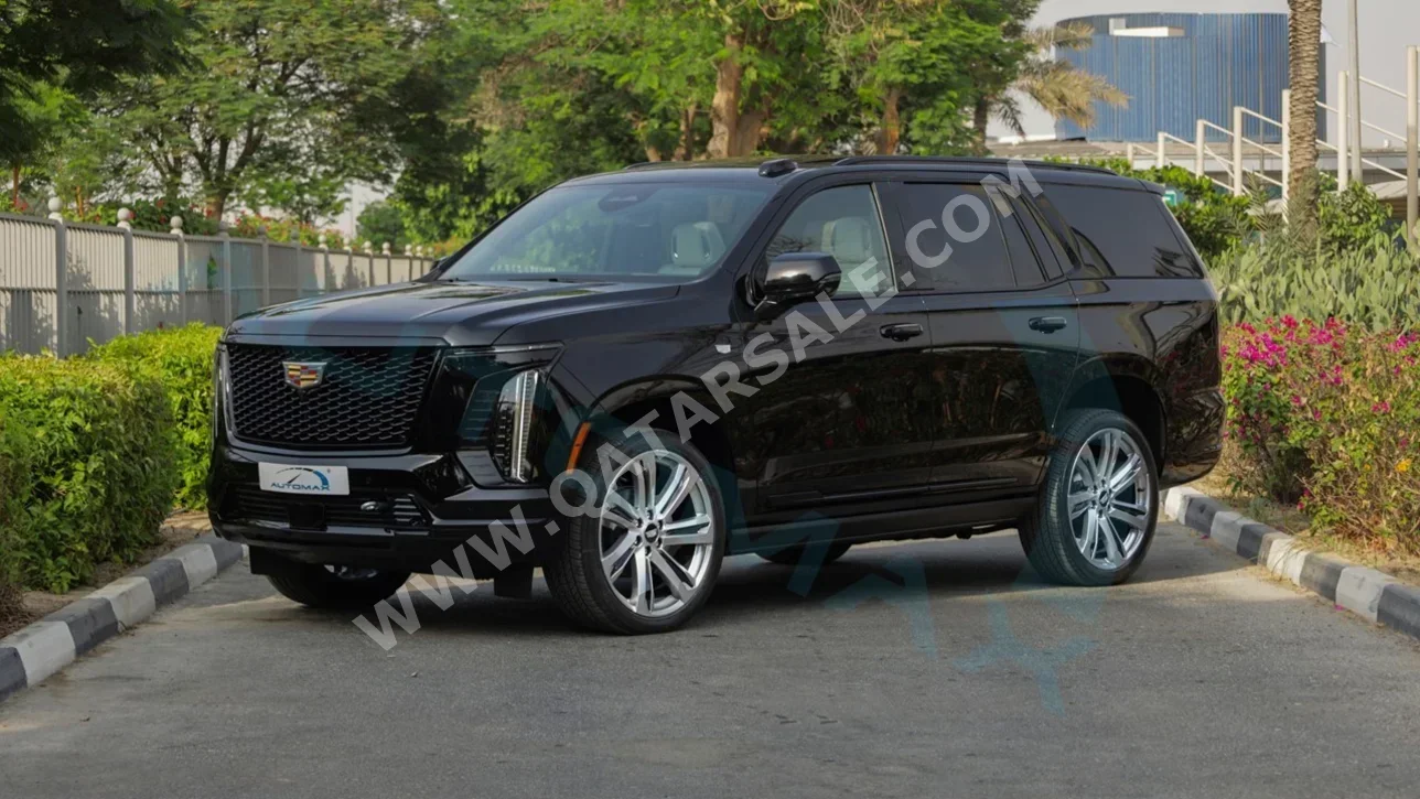 IPick Image Cadillac Escalade Crest Logo License Plate - Black Acrylic Laser Mark