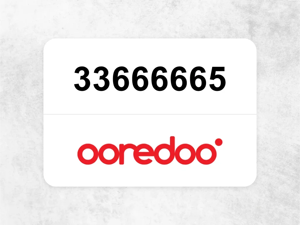 Ooredoo Mobile Phone  33666665